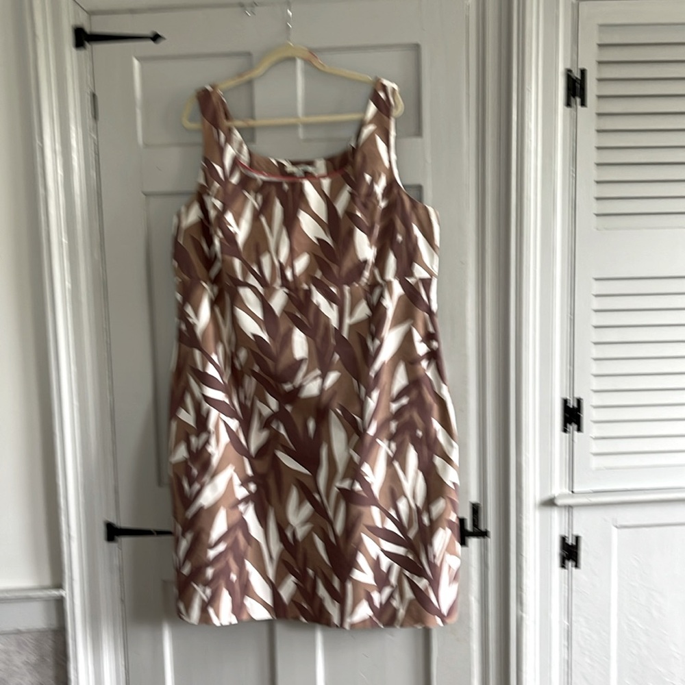 Boden cotton brown sleeveless dress. Size 18L